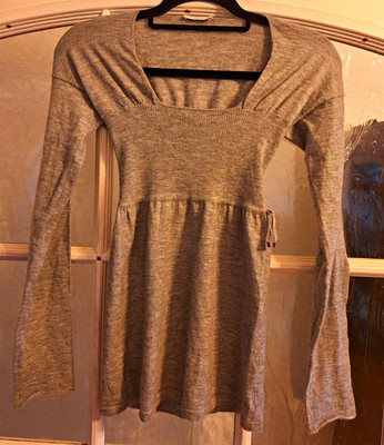 Brunello Cucinelli Kaschmir Tunika Pullover Grau Gr. XS S 34 36 Luxury Cashmere