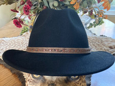 SCALA CLASSICO MENS BLACK WOOL SAFARI HAT L NEW CRUSHABLE REPELS WATER SUN