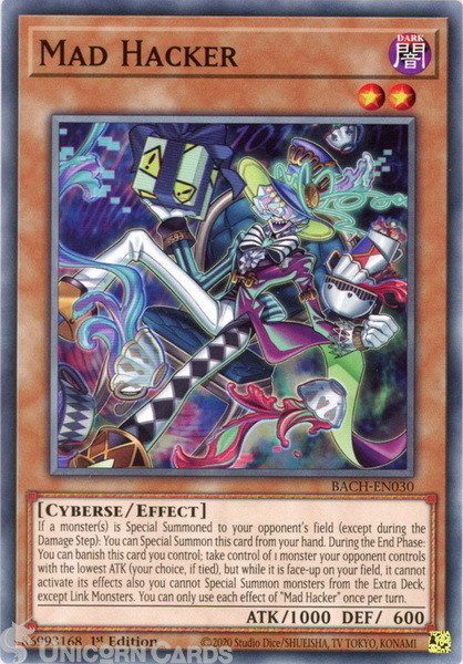 BACH-EN030 Mad Hacker Common 1st Edition Mint YuGiOh Card