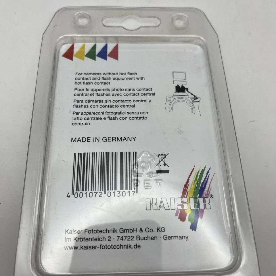 KAISER 1301 FLASH SHOE ADAPTER HOT FLASH SYNCHRO PC SYNC 1/4" THREAD MOUNT K1301 - Image 3 of 4