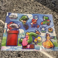 Nintendo Switch Super Mario Bros Wonder Gamestop Exclusive Stickers NEW SEALED