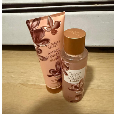 Victoria's Secret Bath & Body Mist & Lotion Set, Amber Romance, Pure Seduction
