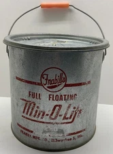 Vintage Frabill's Min-O-Life 480 Galvanized Floating Minnow Bucket