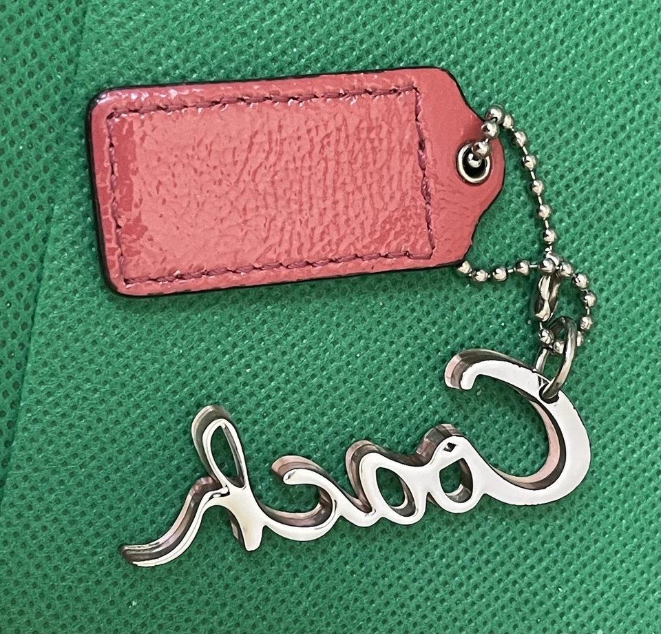 COACH Cursive Iconic Letters & Leather KeyChain KeyRing KeyHolder Authentic - Image 4 of 4