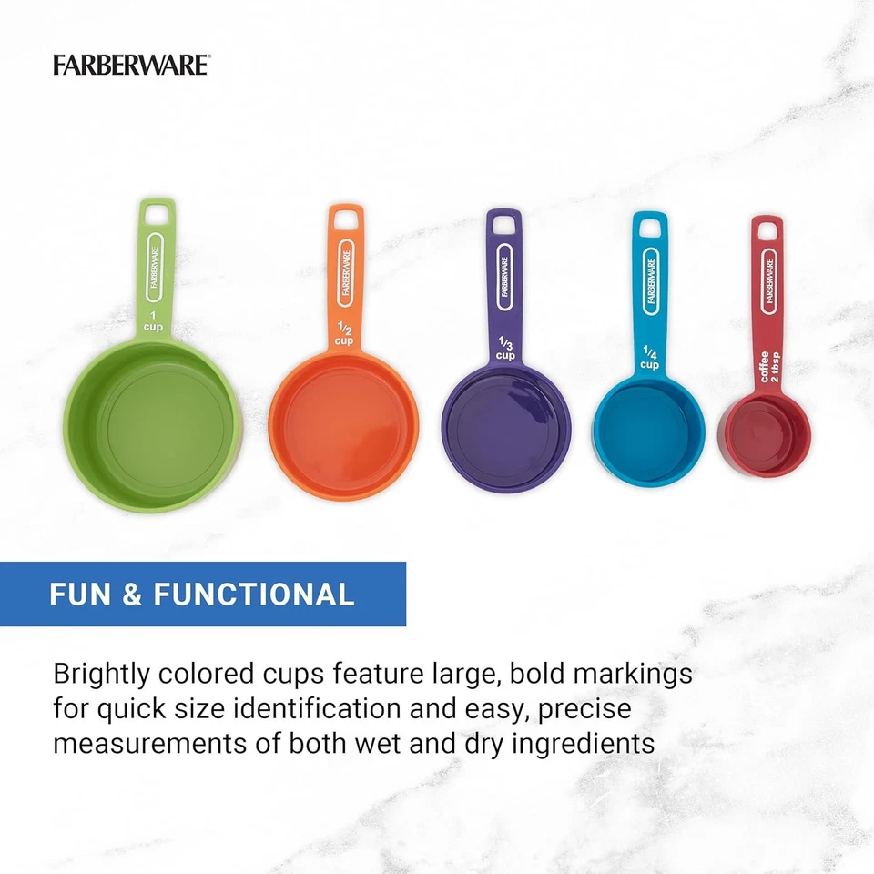 Farberware Professional Plastic Measuring Cups with Coffee Spoon, Set of 5 - Image 3 of 4