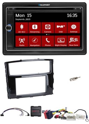 Blaupunkt Lenkrad DAB TMC 2DIN USB Bluetooth Navigation für Mitsubishi Pajero Sh
