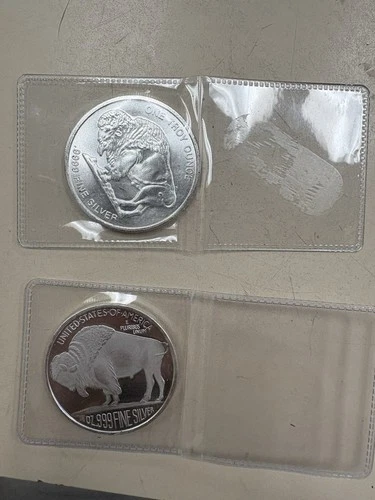 1oz Silver Buffalo Round Lot Of 2