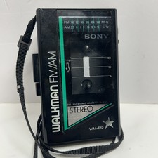 SONY Walkman WM-F12 Cassette Player AM/FM Radio New Belt  Works  Cleaned 