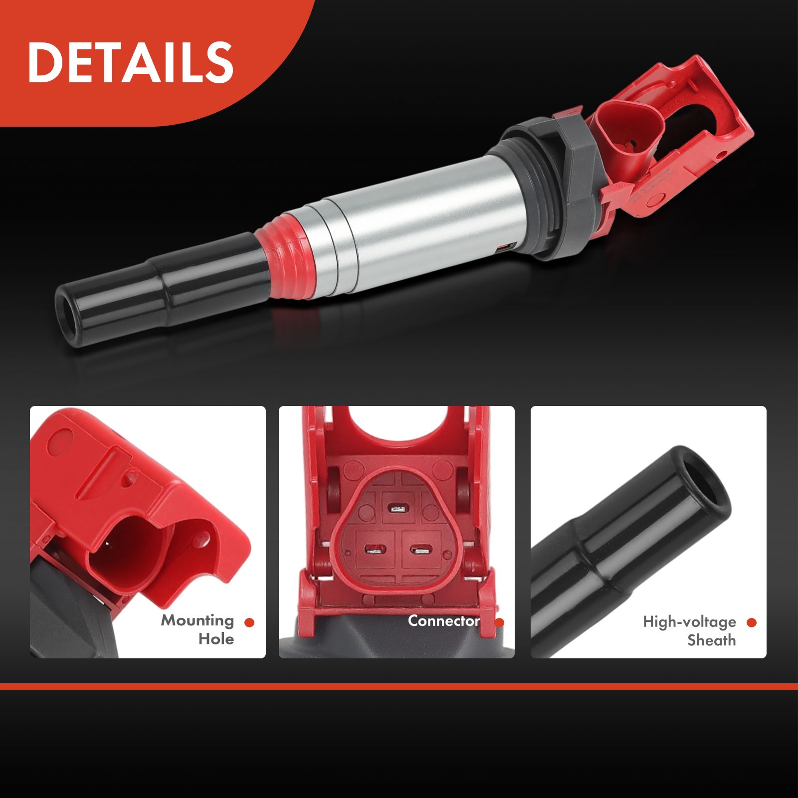 4x Red Ignition Coil for BMW 320i 328i X5 528i 545i 550i X3 X1 Mini Rolls-Royce