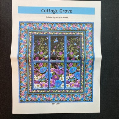 Cottage Grove Wall Hanging Quilt Pattern 60'' x 66'' designed by equilter