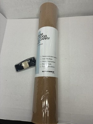 Premium Cork Yoga Mat 6mm Thick Non-Slip   Hot Yoga Mat Sweat Resis... Fas