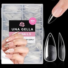 UNA GELLA Medium Stiletto Nails Tips,504Pcs Press-on 504 Count Pack of 1 
