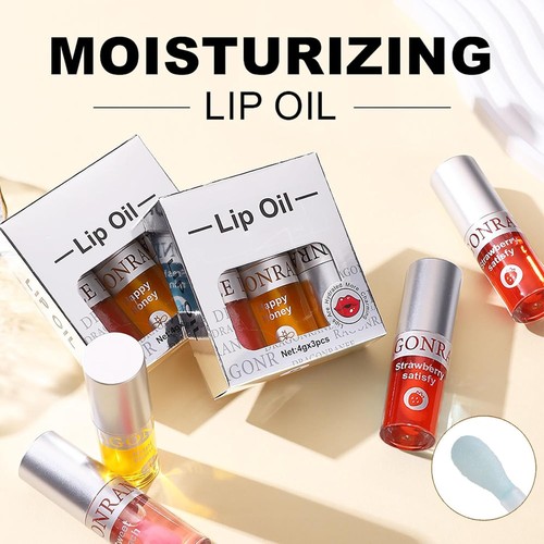 3Pcs Hydrating Lip Oil Set,Non-sticky Oils Gloss Balm B - Picture 2 of 7