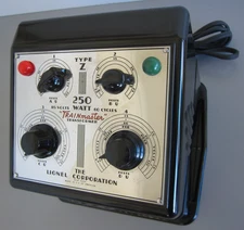 LIONEL POST WAR TYPE Z 250 WATT TRANSFORMER-1947 ORIG. CHROME-WORKS! GORGEOUS!