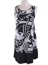 Womens Dress Small S Sleeveless Black White RN Studio 