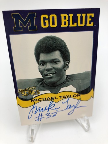 TK Legacy MICHAEL TAYLOR AUTO M GO BLUE #33 Signature Card MICHIGAN WOLVERINES - Picture 4 of 7