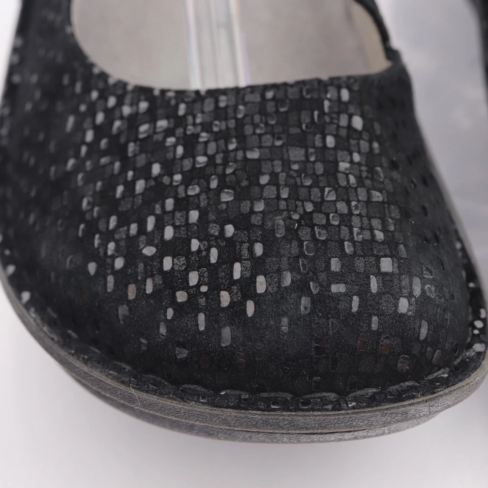 Zueco para mujer Alegria Dayna Mary Jane talla 41 10,5 Tile Me More zapato de cuero negro Foto 4 de 4