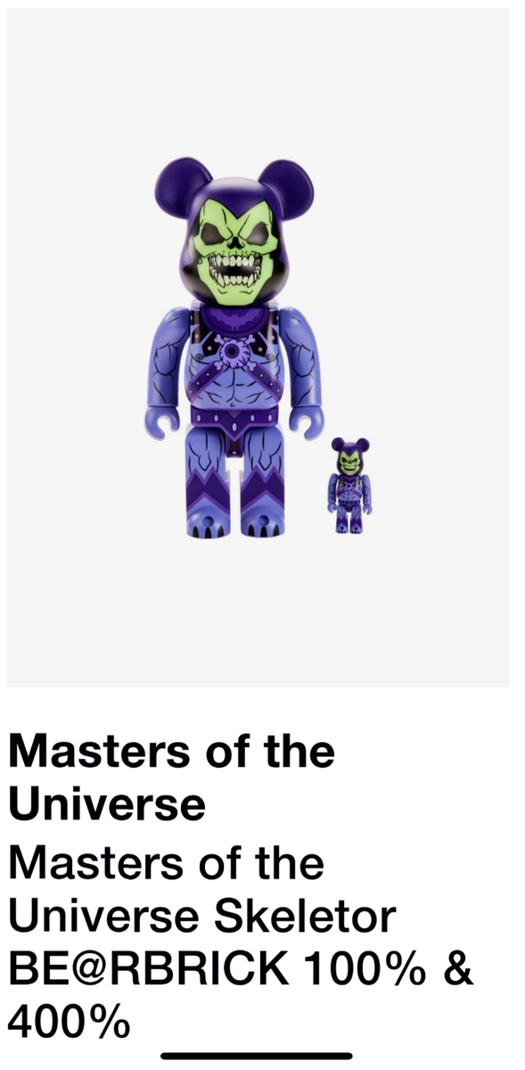 その他 MEDICOM TOY - BE@RBRICK Mishka Skeletor 100% & 400% Mishka Masters of the Universe Skeletor & He-Man set