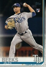 #688 Jalen Beeks Rookie Tampa Bay Rays 2019 Topps Series 2 Baseball Card GAZ