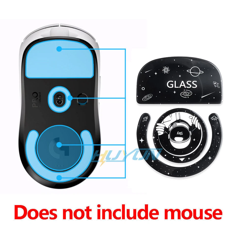 Tempered Glass Mouse feet Sticker for Logitech GPRO X GPX Wireless Mouse - Image 2 of 4