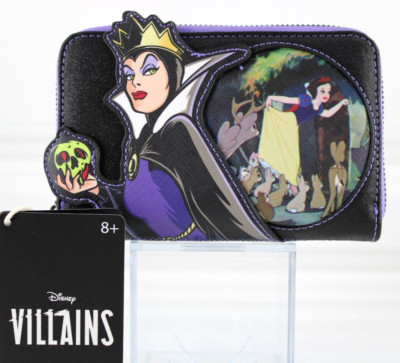 Loungefly Disney Villains Scene Evil Queen Wallet Snow White Zip Around New 2023
