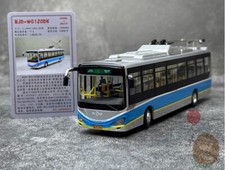 1/64 Beijing Bus HuaYu BJD-WG120DK Aleación Diecast Modelo Coche Juguetes Colección Regalos