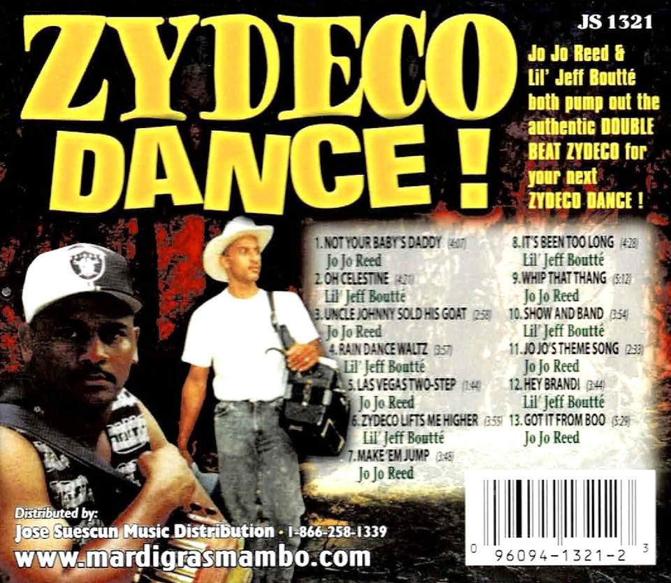 Zydeco Dance! By Jo Jo Reed and Lil' Jeff Boutte (CD, 2001) New Sealed ...