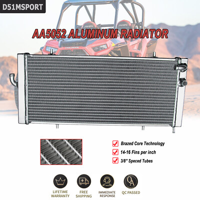 Aluminum Radiator Auxiliary for 2017-2021 18 19 20 Polaris RZR XP RZR XP4 Turbo