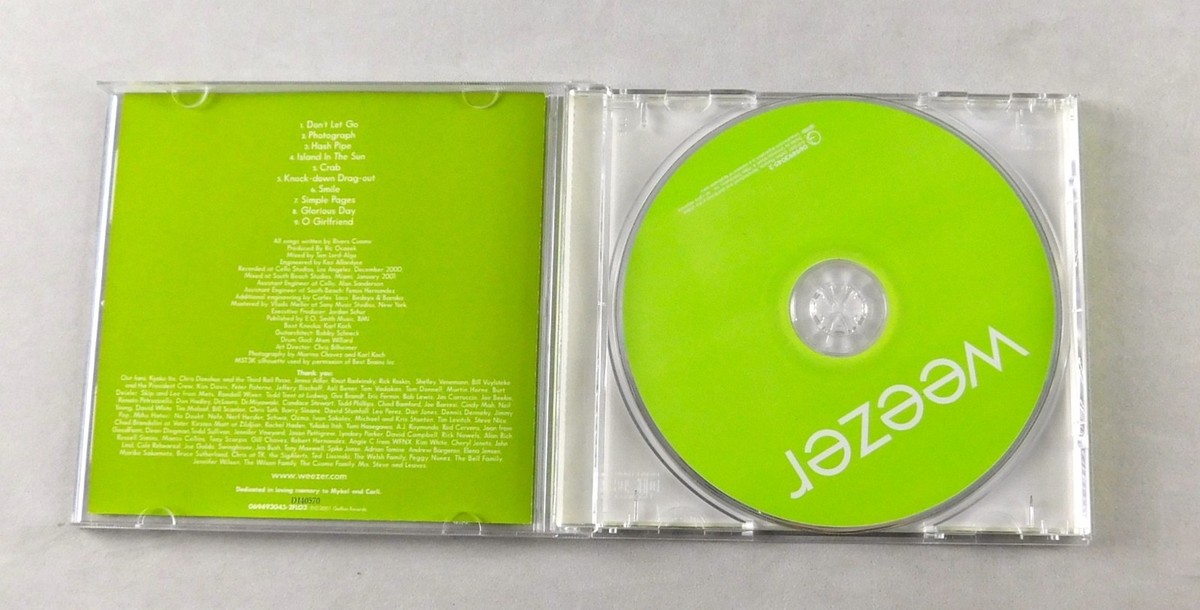 Weezer Green Album 2001年USオリジナル・グリーンビニール SEALED!! Vtg ORIGINAL 2001 WEEZER Lp GREEN ALBUM Vinyl 1ST