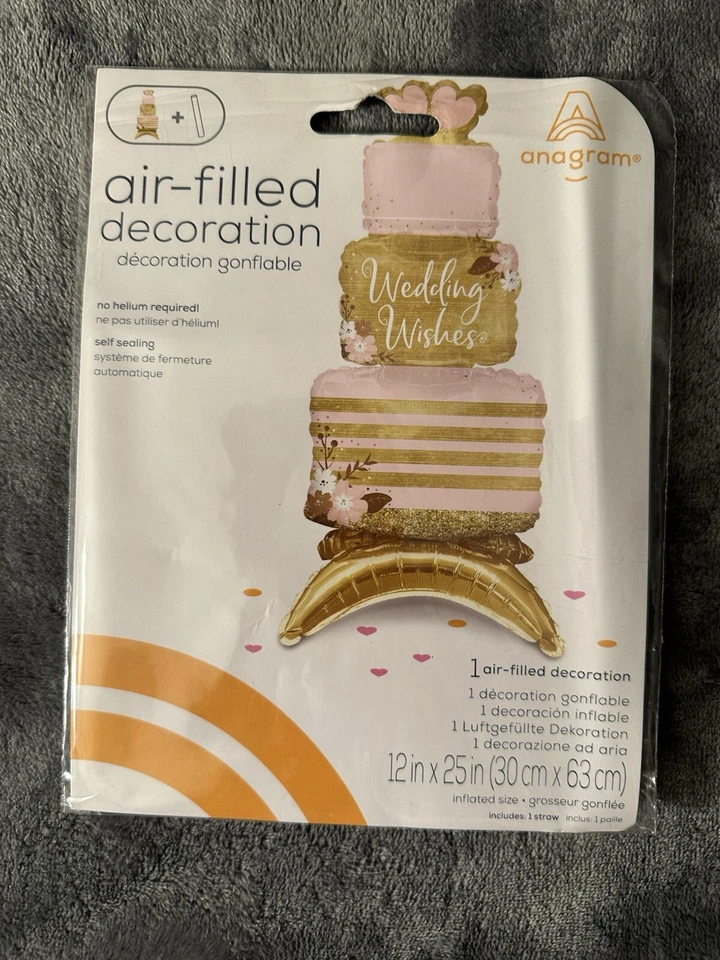 Decoraciones de boda globos pastel anillo de compromiso oro rosa lámina fiesta Foto 2 de 4