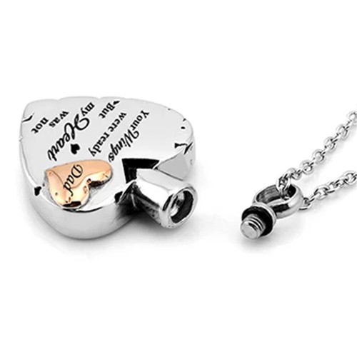 Cremation Jewellery Urn Necklace Heart Pendent Ashes Locket Memorial Keepsake - Picture 7 of 30