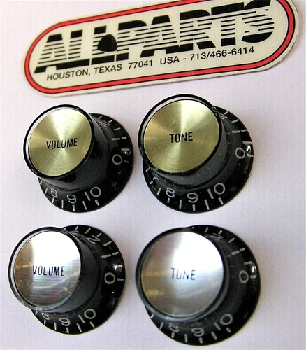 Reflector Knob (Gibson etc.) for USA Split Shaft - Silver or Gold Insert