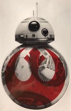 STAR WARS BB-8 Decal Sticker 1pc 3-3/4  x6  Wall  Car Window  The Last Jedi  Movie  