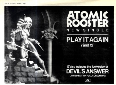 NPBK11 WERBUNG 7X11 ATOMHAHN : PLAYITAGAIN SINGLE