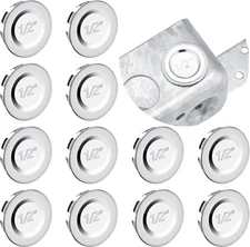 12 Pcs Knockout Seal Electrical Box Knockout Plugs round Steel Removable Seal Va