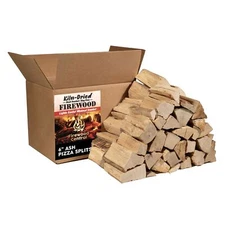 Firewood Central Kiln-Dried PA Ash 6" Splits (42lb) Mild Smoking, Pizza Ovens