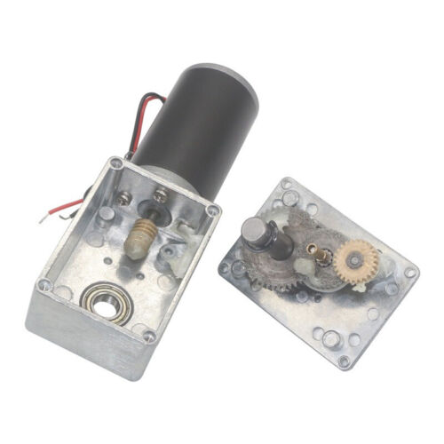 DC 12 V/24 V motore a ingranaggi a verme doppio albero 4-470 giri/min motore riduzione velocità coppia elevata - Foto 6 di 7
