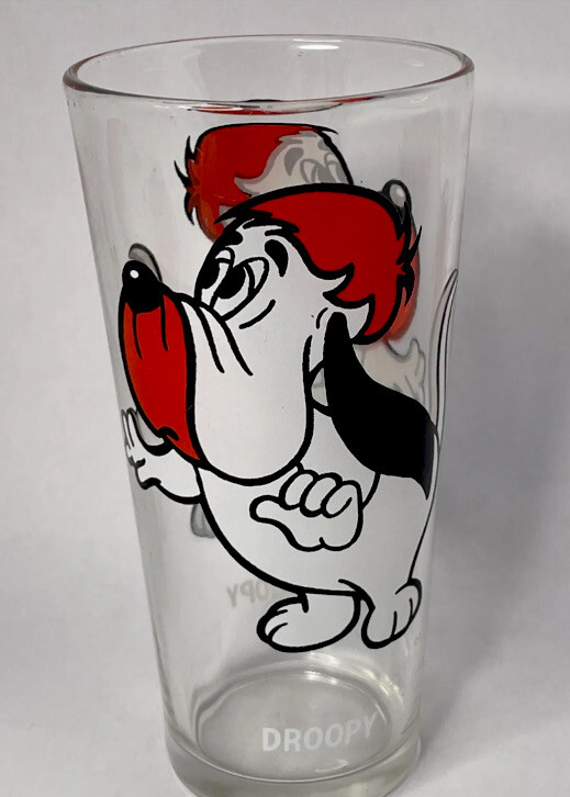 DROOPY DOG MGM INC CARTOONS 1975 BROCKWAY PEPSI GLASS—GREAT COND.