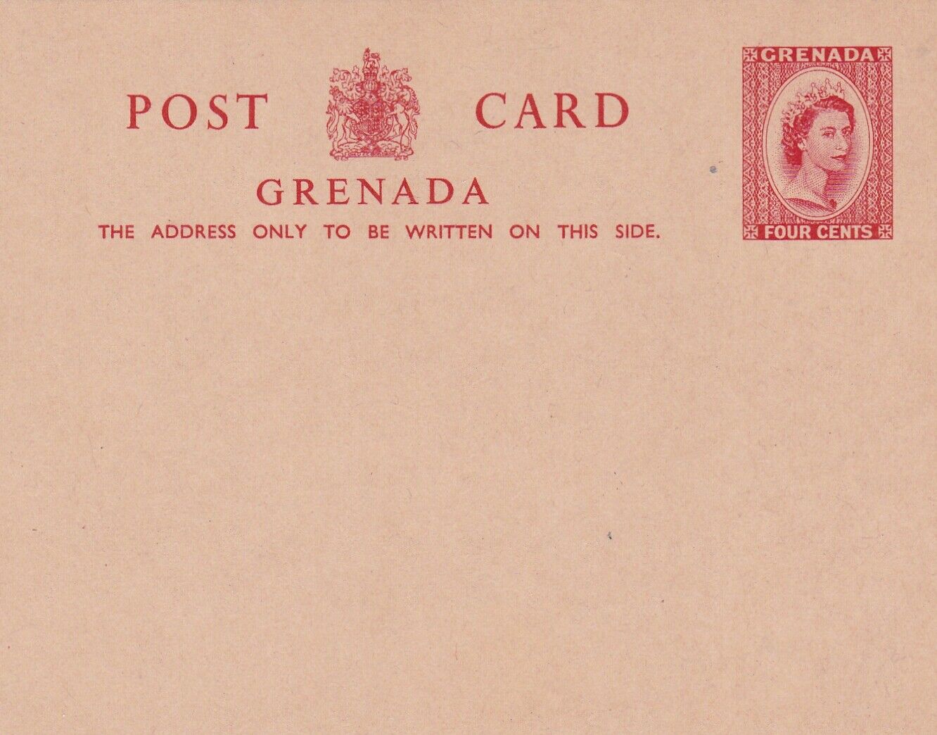 Grenada 4c Elizabeth II Postal Stationary Postcard Unused VGC