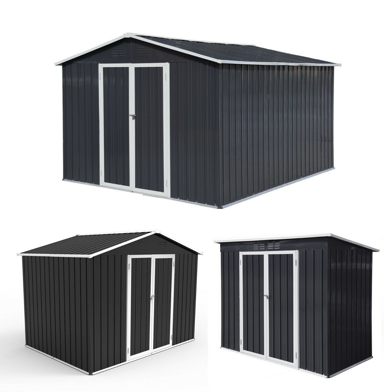 Geräteschuppen Metall Gerätehaus Gartenhaus Pultdach