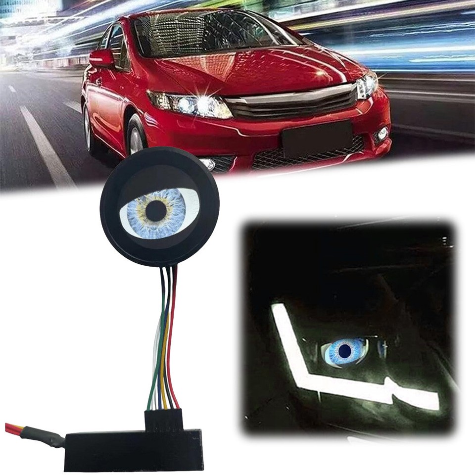 New 12V Car Dynamic Devil Eye Large Light DIY Lens Modification Eagle