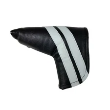 Sunfish black and white leather blade putter golf headcover