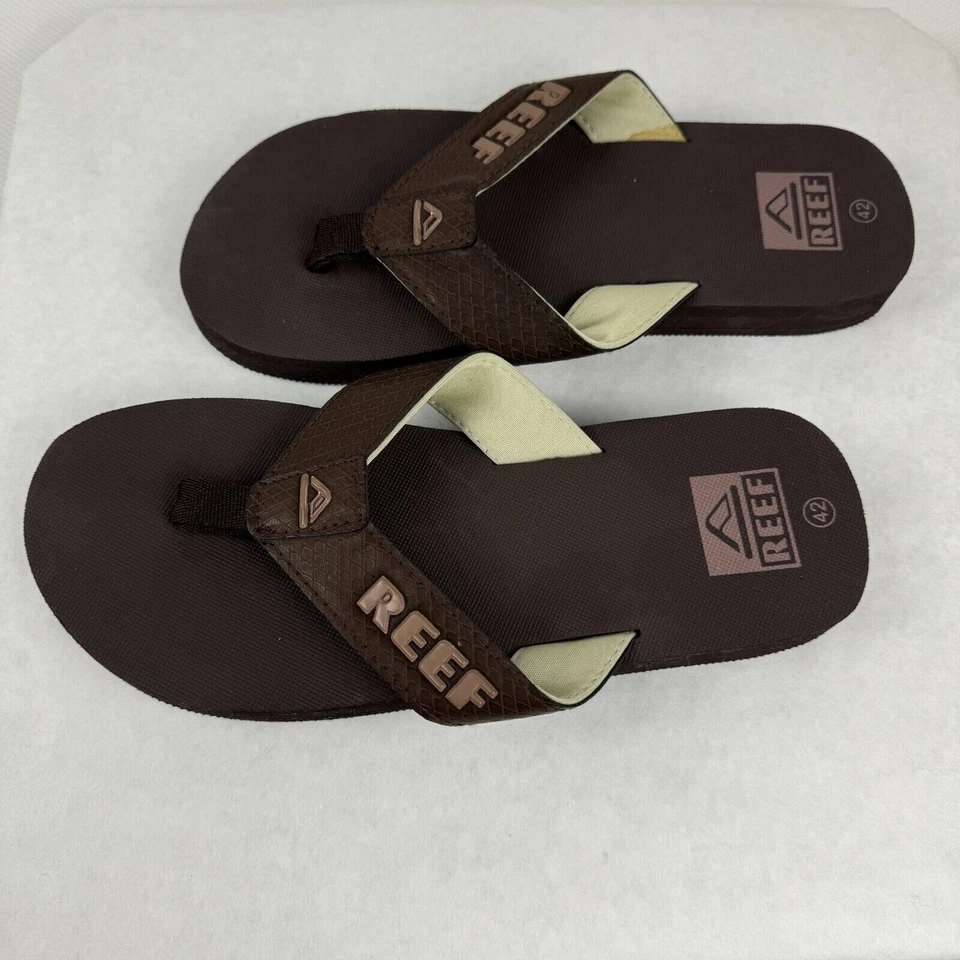Reef Mens Brown Flip Flops Size 9 EU 42 Casual Thong-Style Beachwear Sandals - Image 4 of 4