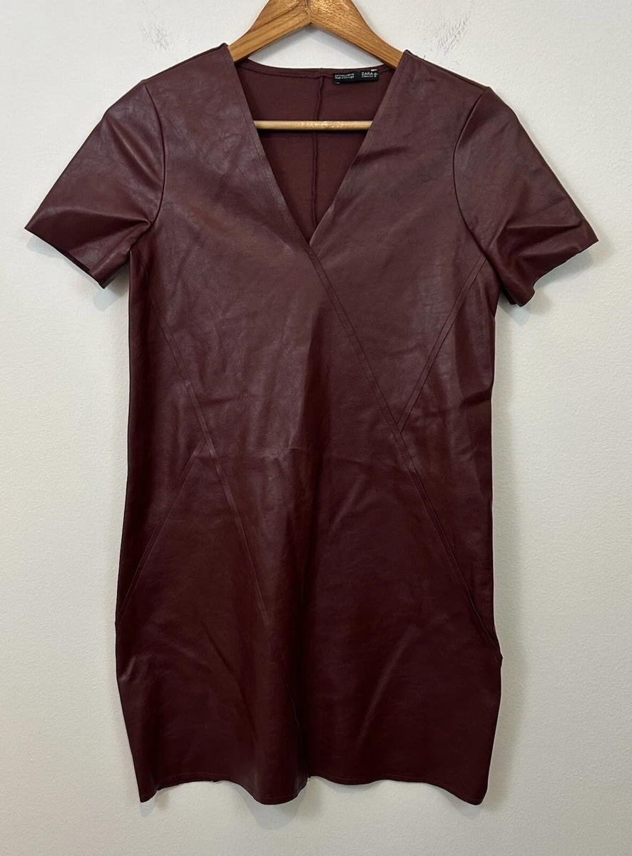 Zara Faux Leather Short Sleeve Dresses for Women for sale | eBay
