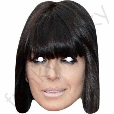 Claudia Winkleman Celebrity Card Face Mask Fancy Dress
