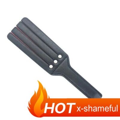 Leather Double Layer Whip Latigo Spanking Paddle Fetishs Flogger Binding Femdom