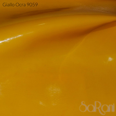 Faux Leather Fabric 1/2 Meter Glossy Smooth Faux Leather Yellow Ochre Sofa 