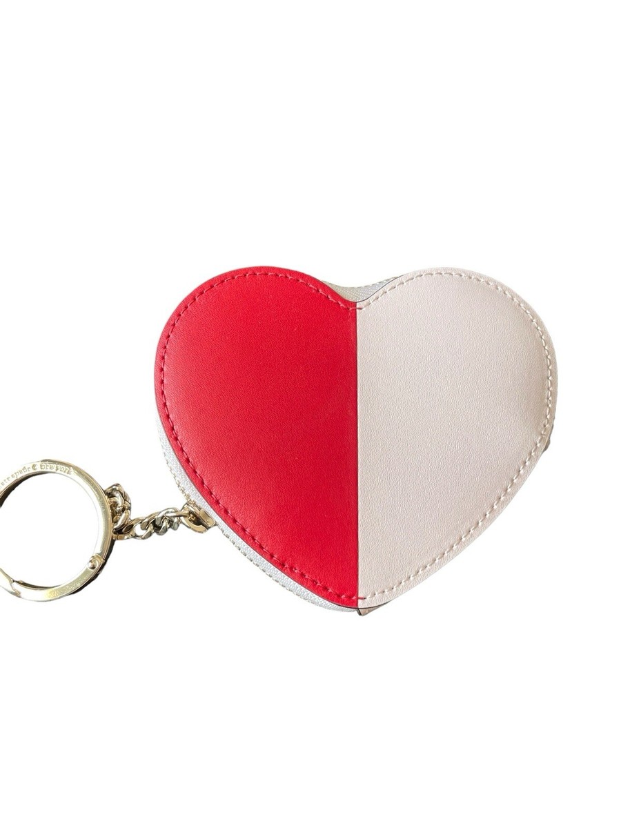 Kate Spade Spade Love Shack Pink Red Coin Case Key Ring Kate Spade Spade Love Shack Pink Red Coin Case Key Ring