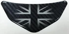 UK Large 150mm Carbon Fibre effect Car - Motorcycle Chevron Sticker - DOMED GEL