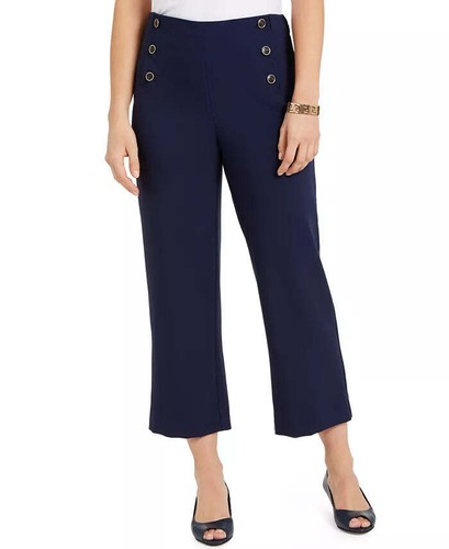 Charter Club Petite Cropped Sailor Pants, Size 4P - Picture 2 of 5